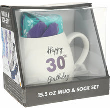 Load image into Gallery viewer, 30TH BIRTHDAY 15.5 OZ MUG AND SOCK SET