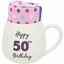 Load image into Gallery viewer, 50TH BIRTHDAY 15.5 OZ MUG AND SOCK SET