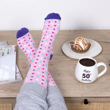Load image into Gallery viewer, 50TH BIRTHDAY 15.5 OZ MUG AND SOCK SET