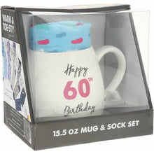 Load image into Gallery viewer, 60TH BIRTHDAY 15.5 OZ MUG AND SOCK SET