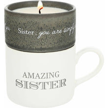 Load image into Gallery viewer, SISTER STACKING MUG AND CANDLE SET 100% SOY WAX SCENT: TRANQUILITY