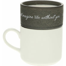 Load image into Gallery viewer, SISTER STACKING MUG AND CANDLE SET 100% SOY WAX SCENT: TRANQUILITY