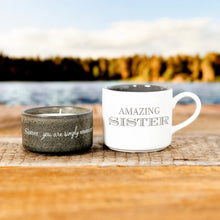 Load image into Gallery viewer, SISTER STACKING MUG AND CANDLE SET 100% SOY WAX SCENT: TRANQUILITY