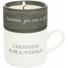 Load image into Gallery viewer, GRANDMA STACKING MUG AND CANDLE SET 100% SOY WAX SCENT: TRANQUILITY
