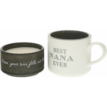 Load image into Gallery viewer, NANA STACKING MUG AND CANDLE SET 100% SOY WAX SCENT: TRANQUILITY