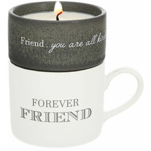 Load image into Gallery viewer, FRIEND STACKING MUG AND CANDLE SET 100% SOY WAX SCENT: TRANQUILITY