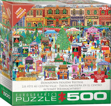 Load image into Gallery viewer, Downtown Holiday Festival - 500 Piece Puzzle by Eurographics