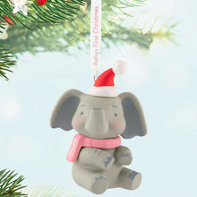Load image into Gallery viewer, Baby Girl's First Christmas Elephant 2025 Ornament