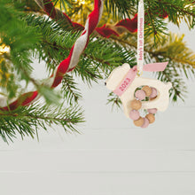 Load image into Gallery viewer, Baby Girl's First Christmas Bear 2023 Ornament