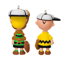 Load image into Gallery viewer, Mini The Peanuts® Gang Playing Catch Ornaments, Set of 2