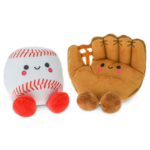 Load image into Gallery viewer, Better Together Baseball and Glove Magnetic Plush Pair, 5" H