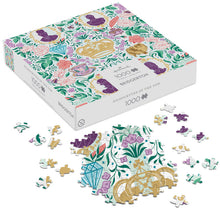 Load image into Gallery viewer, Bridgerton Ton Silhouettes on Floral 1000-Piece Jigsaw Puzzle