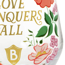 Load image into Gallery viewer, Bridgerton Love Conquers All Stemless Wine Glass