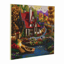 Load image into Gallery viewer, Crystal Art -Mounted Kit - Riverside Cottage - Large - Hallmark Timmins