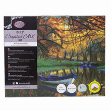 Load image into Gallery viewer, Crystal Art - Mounted Kit - Autumn Forest Boat - Large - Hallmark Timmins