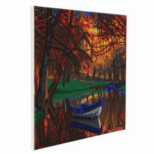 Load image into Gallery viewer, Crystal Art - Mounted Kit - Autumn Forest Boat - Large - Hallmark Timmins