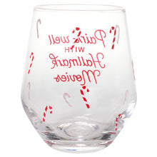 Load image into Gallery viewer, Hallmark Channel Pairs Well With Hallmark Movies Stemless Wine Glass, 14.5 oz.