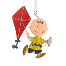 Load image into Gallery viewer, Peanuts® 75th Anniversary Charlie Brown With Kite Hallmark Ornament