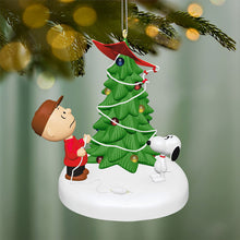 Load image into Gallery viewer, The Peanuts® Gang The Kite-Eating Christmas Tree Ornament With Light - Hallmark Timmins
