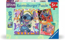 Load image into Gallery viewer, Disney Stitch - Play the Day Away - 3x49 Piece Puzzle by Ravensburger