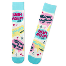 Load image into Gallery viewer, Clueless Cher and Amber Quotes Novelty Crew Socks