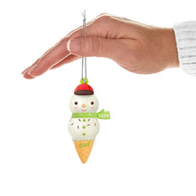 Load image into Gallery viewer, Dad Snowman Ice Cream Cone 2024 Ornament