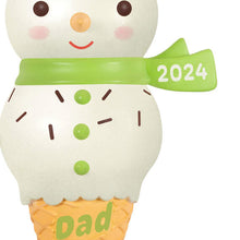 Load image into Gallery viewer, Dad Snowman Ice Cream Cone 2024 Ornament