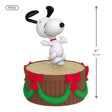 Load image into Gallery viewer, Mini The Peanuts® Gang Dancing Snoopy ShowToppers Musical Tree Topper With Light, 4" - Hallmark Timmins