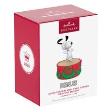 Load image into Gallery viewer, Mini The Peanuts® Gang Dancing Snoopy ShowToppers Musical Tree Topper With Light, 4" - Hallmark Timmins