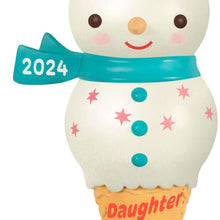 Load image into Gallery viewer, Daughter Snowman Ice Cream Cone 2024 Ornament