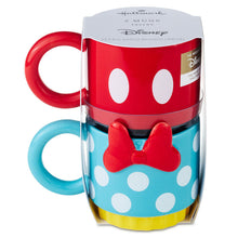 Load image into Gallery viewer, Disney Mickey Mouse and Minnie Mouse Stacking Mugs, Set of 2