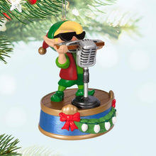 Load image into Gallery viewer, North Pole Tree Trimmers Band Collection Hank On Harmonica Musical Ornament With Light