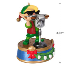 Load image into Gallery viewer, North Pole Tree Trimmers Band Collection Hank On Harmonica Musical Ornament With Light