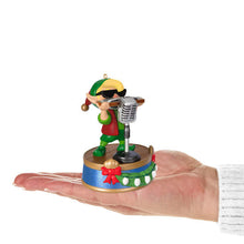 Load image into Gallery viewer, North Pole Tree Trimmers Band Collection Hank On Harmonica Musical Ornament With Light