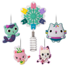 Load image into Gallery viewer, Mini DreamWorks Animation Gabby's Dollhouse Hallmark Tree Topper and Ornaments, Set of 5