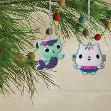 Load image into Gallery viewer, Mini DreamWorks Animation Gabby's Dollhouse Hallmark Tree Topper and Ornaments, Set of 5