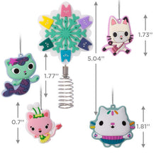 Load image into Gallery viewer, Mini DreamWorks Animation Gabby's Dollhouse Hallmark Tree Topper and Ornaments, Set of 5