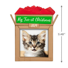 Load image into Gallery viewer, Pet's Fur-st Christmas 2024 Photo Frame Ornament