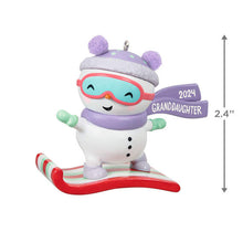 Load image into Gallery viewer, Granddaughter Snowboarding Snowman 2024 Ornament