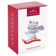 Load image into Gallery viewer, Granddaughter Snowboarding Snowman 2024 Ornament