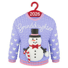 Load image into Gallery viewer, Granddaughter Snowman Sweater 2026 Ornament - Hallmark Timmins