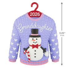 Load image into Gallery viewer, Granddaughter Snowman Sweater 2026 Ornament - Hallmark Timmins