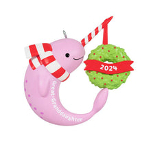 Load image into Gallery viewer, Great-Granddaughter Narwhal 2024 Ornament