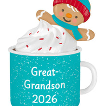 Load image into Gallery viewer, Great-Grandson Hot Cocoa Mug 2026 Ornament - Hallmark Timmins