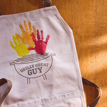 Load image into Gallery viewer, Grilly Great Guy Adult Apron Handprint Kit