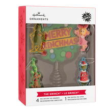 Load image into Gallery viewer, Mini Dr. Seuss's How the Grinch Stole Christmas!™ Hallmark Tree Topper and Ornaments, Set of 5