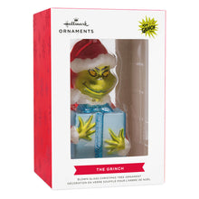 Load image into Gallery viewer, Dr. Seuss's How the Grinch Stole Christmas!™ Grinch With Present Blown Glass Hallmark Ornament