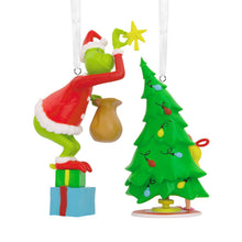 Load image into Gallery viewer, Dr. Seuss's How the Grinch Stole Christmas!™ Grinch and Cindy-Lou Who Hallmark Ornaments, Set of 2