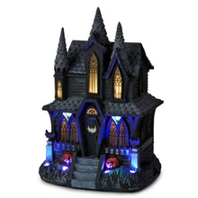 Load image into Gallery viewer, Hauntsville Collection Musical Vampire Manor Tabletop Decoration With Light, 9.75”