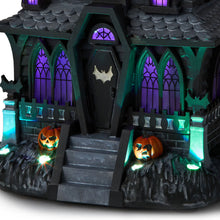 Load image into Gallery viewer, Hauntsville Collection Musical Vampire Manor Tabletop Decoration With Light, 9.75”